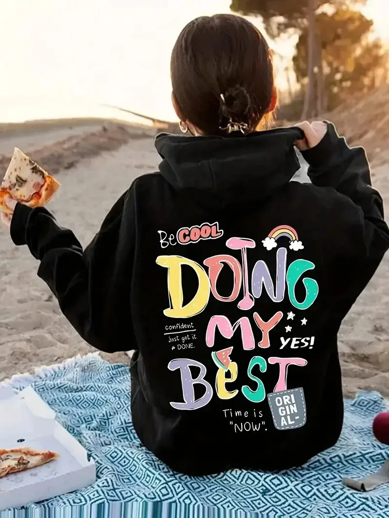 

Осенние и зимние мужские и женские толстовки из чистого хлопка с литературным графическим принтом, модные брендовые уличные спортивные тренировочные толстовки