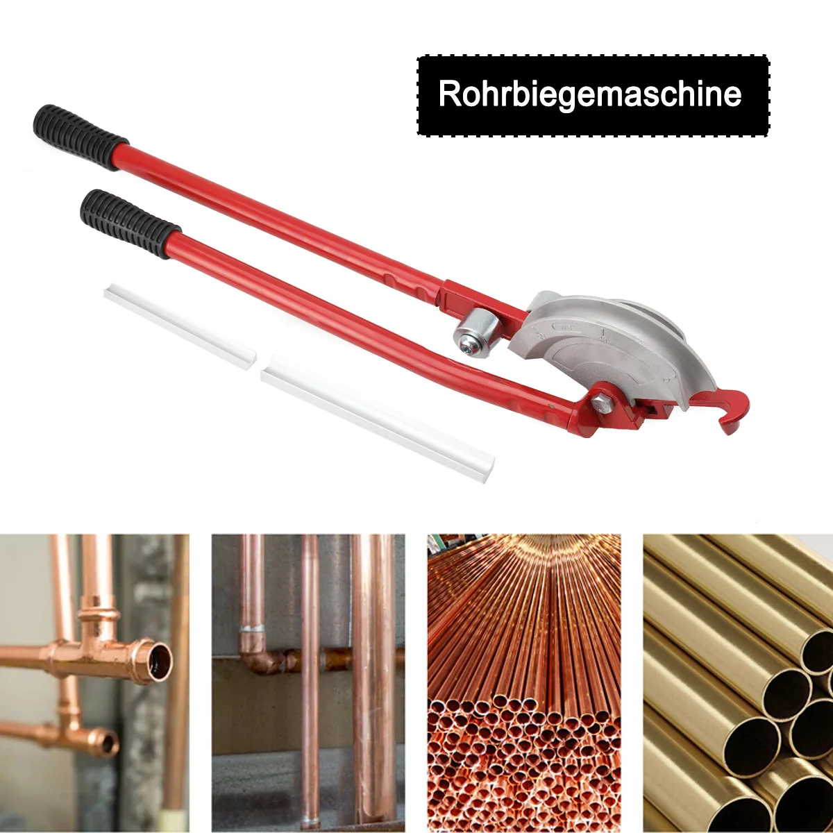 Kupferrohr-Biegemaschine, manueller Rohrbieger, 15 mm/22 mm, schweres Sanitärwerkzeug – Detail 3