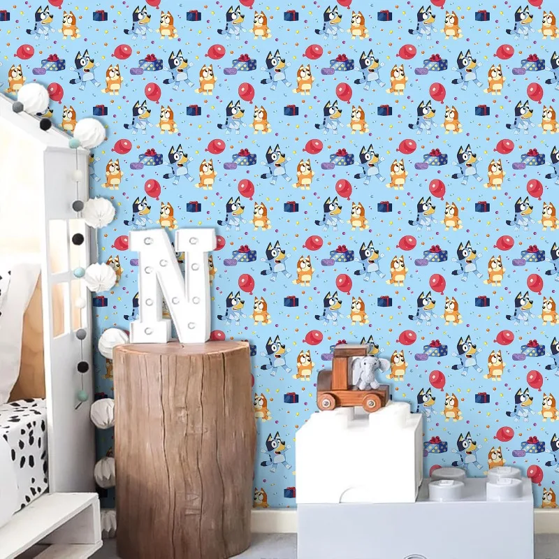 

New Cute Bruy Wallpaper Stickers Bluey Wall Stickers Self Adhesive Large Wall Bedrooms Desktop Refrigerator Decorative Stickers