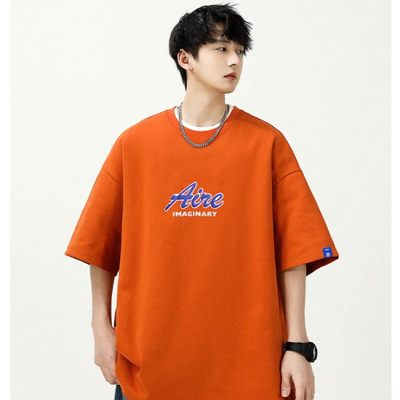 

E-BAIHUI Summer Mens Oversized T Shirt Short Sleeve O-neck Casual Loose M-3XL Men Clothing Harajuku Daily Basic TShirts for Male