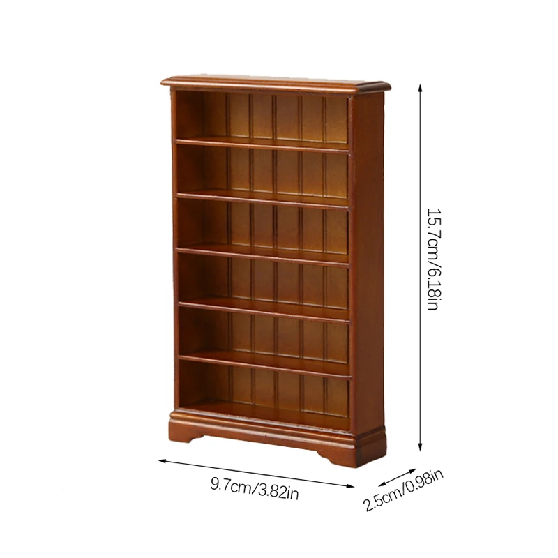 1:12 libreria in miniatura per casa delle bambole scaffale portaoggetti a 6 strati vetrina vetrina mobili modello Decor accessori per la casa delle bambole giocattolo