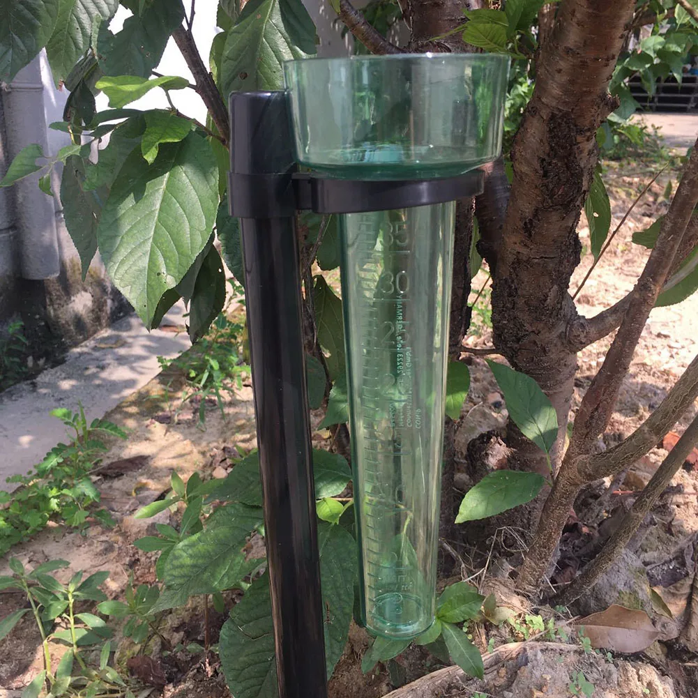 Portable Water Rain Gauge Rainwater Rainfall Guage PS Outdoor Rain Meter Transparent Graduated Rain Measuring Cup Garden Acces