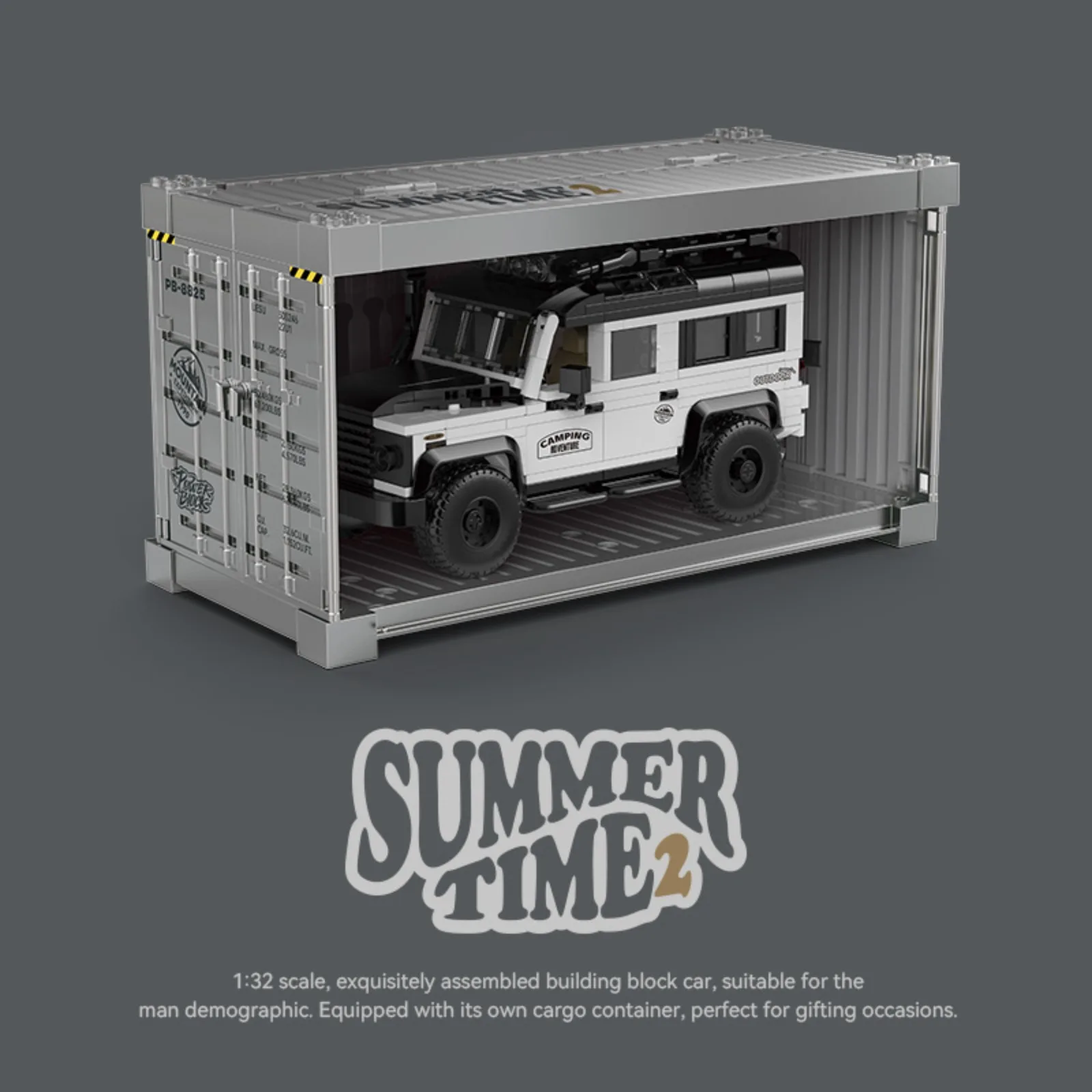 PB8825 676 pezzi fuoristrada camper 8 borchie modello di blocchi di costruzione di veicoli set fai da te con vetrina