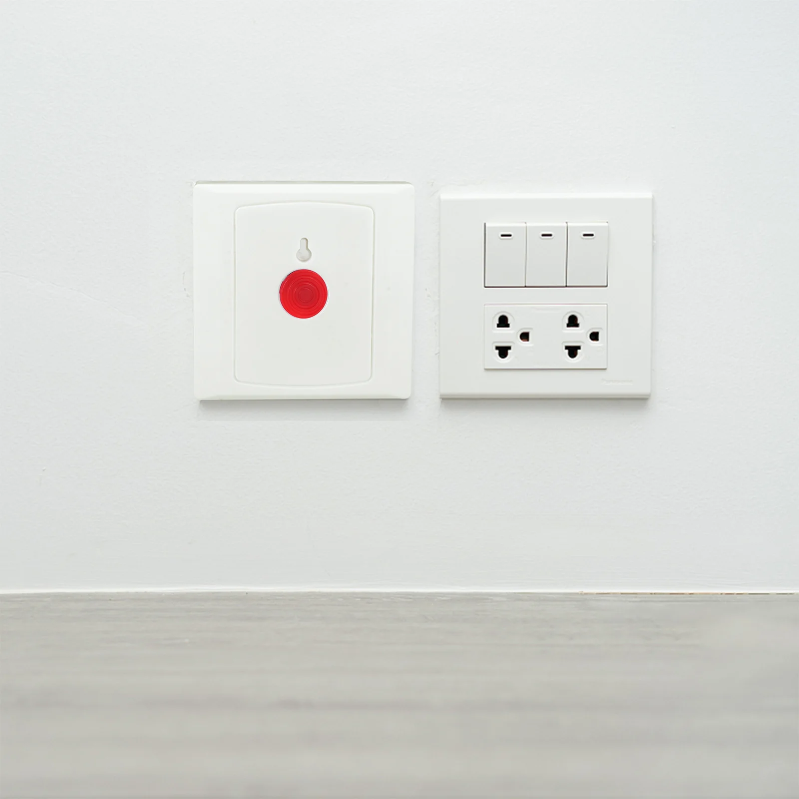 

1Set Emergency Button Manual Alarm Reset Key Quick Response Call Help Button Wall Mounted Patient Elderly Protection