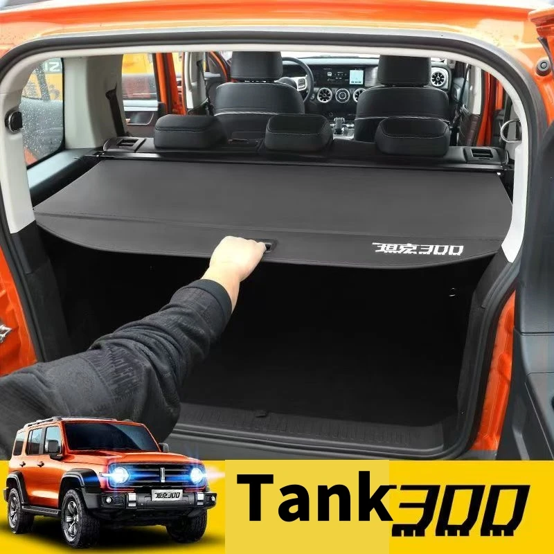 

Car trunk specific sunshade, made of leather, carbon fiber, canvas, durable material, for Great Wall Motors Tank 300, 21 models