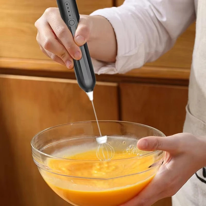 Electric egg beater, handheld milk frother, 3-speed cream maker, wireless coffee machine, household kitchen tool, food mixer