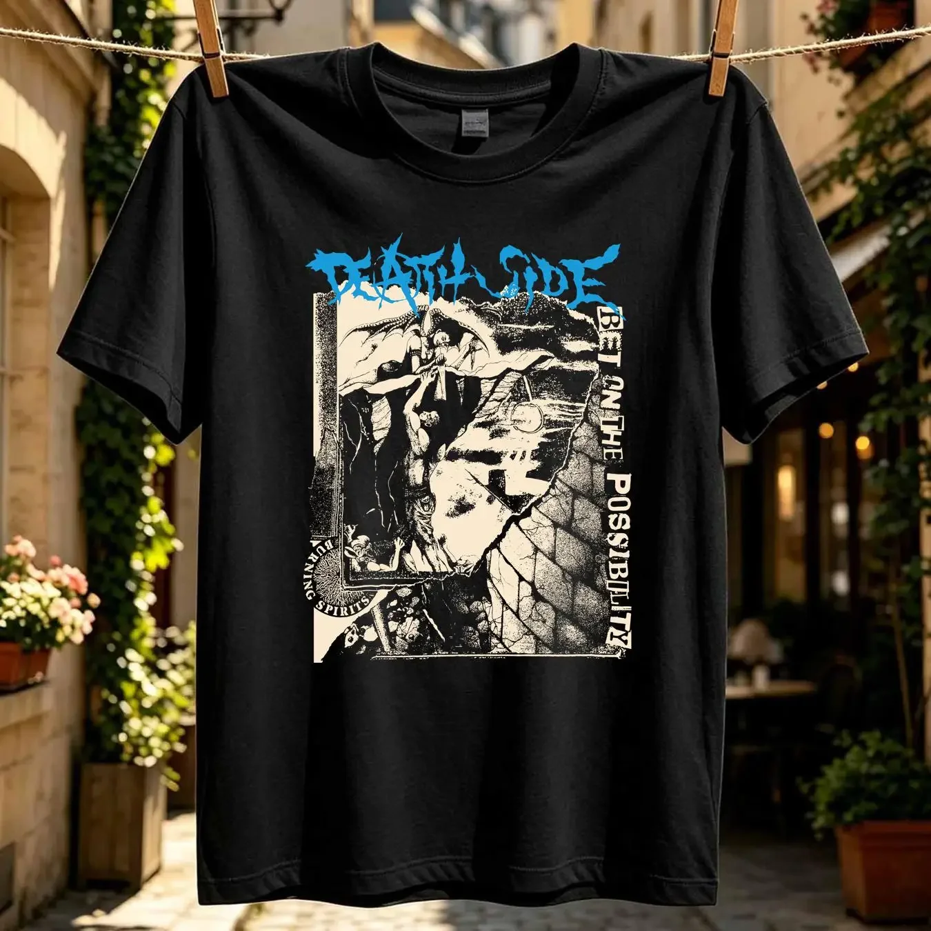 washed T Shirt Death Side bet on the possibility official japanese hardcore gism gauze vintage Washed Top For Everyday Wear
