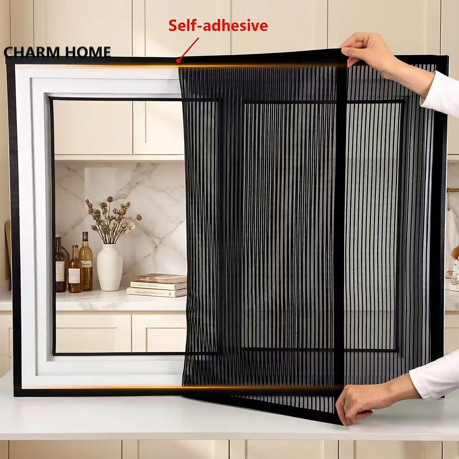 Summer Mosquito Nets, Self-Adhesive Mosquiteras Para Ventana, Curtains and Window Treatments, Easy to Install, Pet-Friendly