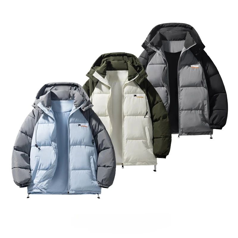 

Зимняя утепленная куртка с капюшоном на молнии, парки для мужчин и женщин, повседневная куртка больших размеров, пальто Parker