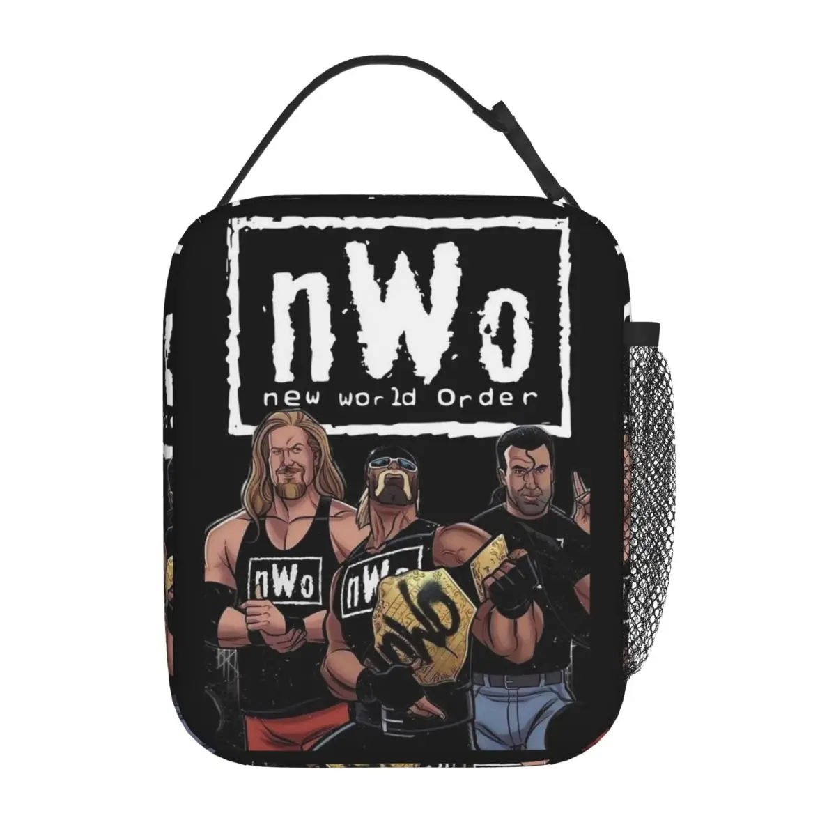 Wrestler NWo New World Order The Third Man Insulated Lunch Bag for Women Kids Leakproof Food Boxes Thermal Lunch Box Tote