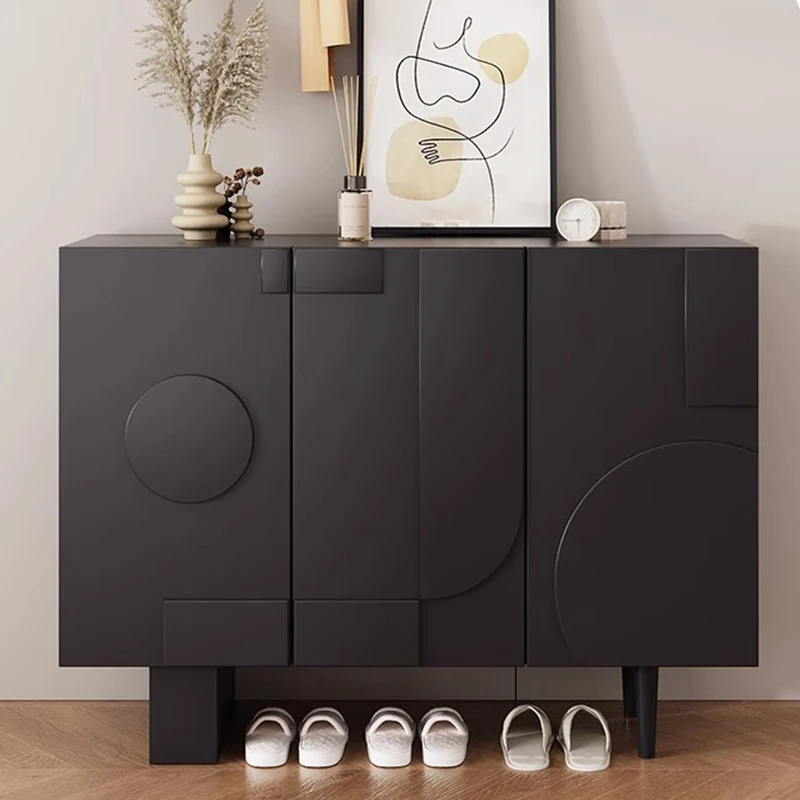 

Luxury Designer Shoe Shelf Organizer Storage Living Room Mobile Display Wooden Shoe Cabinet Slippers Gabinete Hotel Furniture