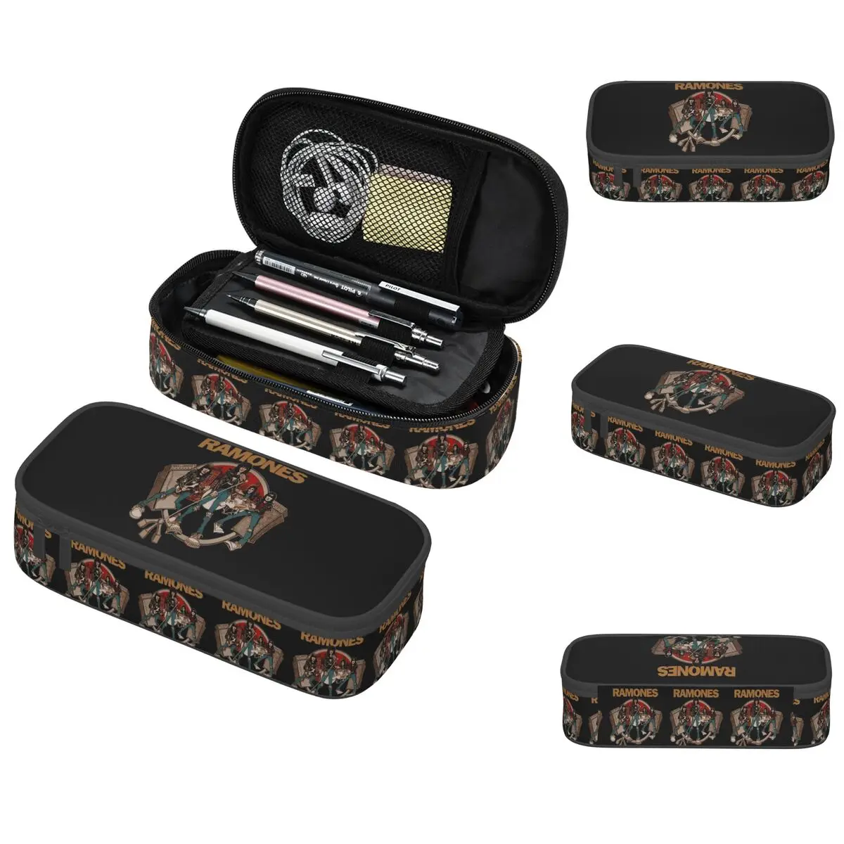 The Legend Band Ramons Essential Ramons Federmäppchen für Schüler, Schule, Stiftbox, Bleistiftbeutel, Schreibwaren, Stifthalter, Tasche