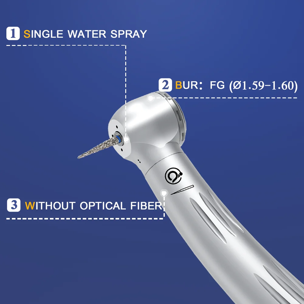 Dental AI-MX6-M4 Air Turbine Handpiece Lightness High Speed hand piece connect 2/4 Holes dental chair Without LED Light