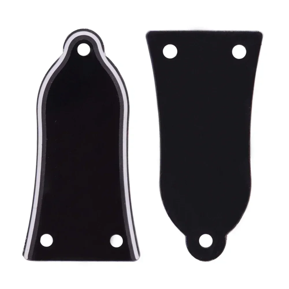 2 Holes 3-Ply Bell Truss Rod Cover For Gibson SG LP Electric Guitar Bass Black PVC Cover Plate Guitar Parts Accessories