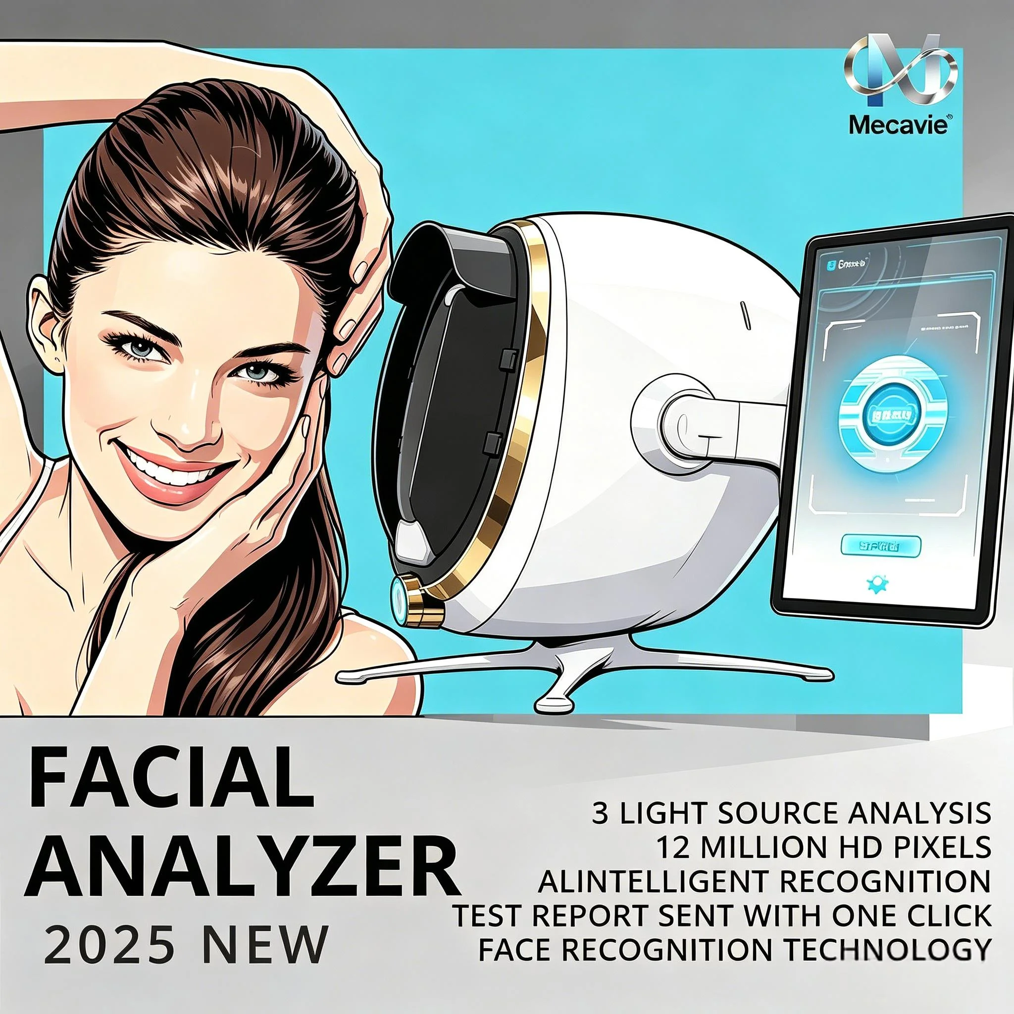 NEW 2026 Magic Mirror 3D Digital Facial Analysis Machine Product Desc Skin Analyzer AI Intelligent Image Instrument Detector