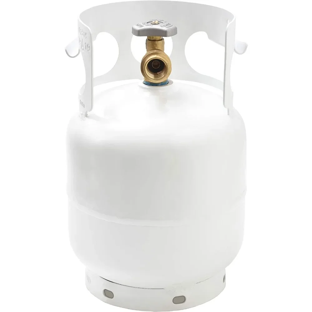 FLAME KING YSN5LB 5 Pound Propane Tank Cylinder, Great For Portable Grills, Fire Pits, Heaters And Overlanding, White