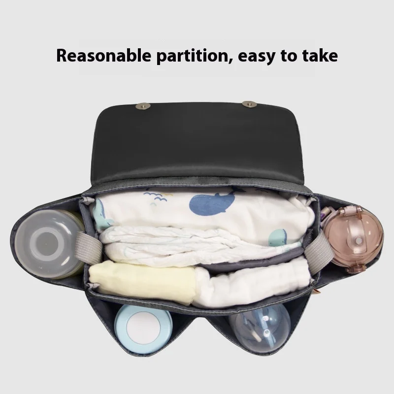 حقيبة سفر ذات سعة كبيرة لعربة الأطفال، رف زجاجات، حقيبة بول لعربة الأطفال، ملحقات عربة الأطفال