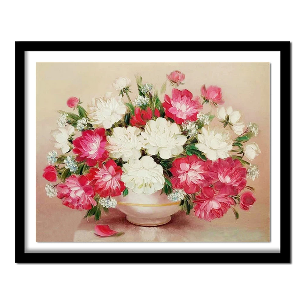 ,DIY 5D Diamond Painting,Peony Pattern,Europe Home Decor,Full,Round,Diamond Embroidery,Flowers Series,Weeding Gifts