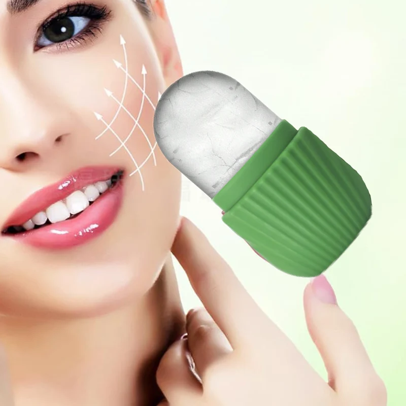 2 uds., raspador de espinillas y bandeja de hielo facial para el cuidado facial, enfriamiento y eliminación de bolsas para los ojos y limpieza facial, reutilizable