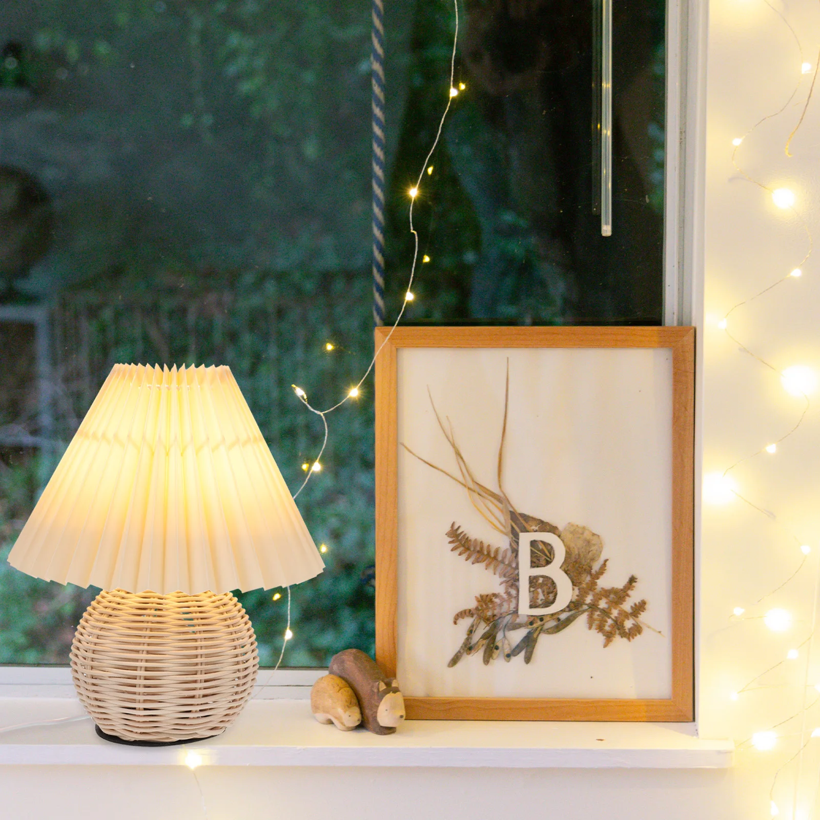 

Pleated Desk Lamp Small Size Bedroom Atmosphere Bedside Table Night Light Decorative Material Long Lasting Warm Ambiance Home
