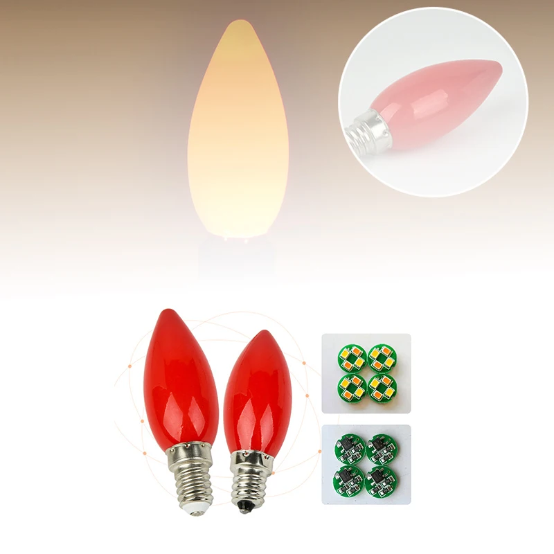 

LED Altar Bulb E12/E14 Red Candle Buddha Lamp Decorative Lamp Buddha Bead Decorative Lamp