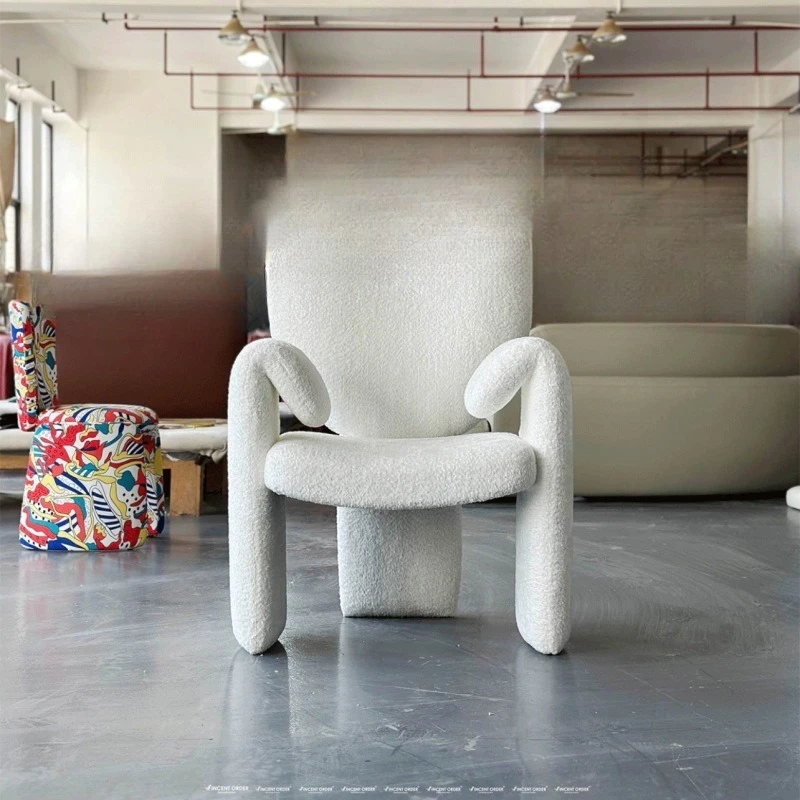

Lamb Fur Leisure Chair Single Sofa Chair Studio Lamb Fur Leisure Chair