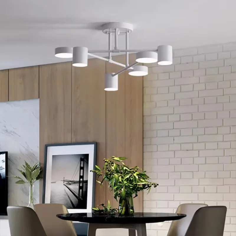 Lustre de teto moderno com 6 cabeças, lâmpada suspensa, led para luzes de teto, sala de estar, quarto, hall, decoração de casa, luminária interna