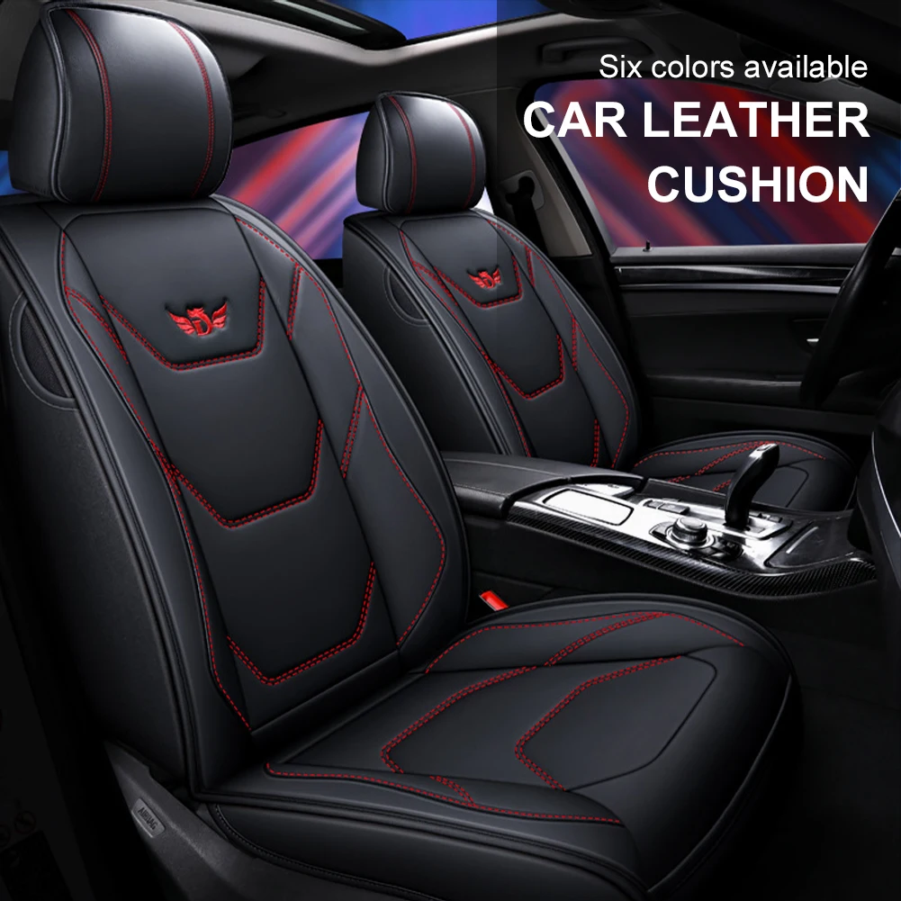 Universal 1Set Car Seat Cover Full Car PU Leather Seat Covers Cushion Protetor Fit For Most Auto Trucks, SUVS Accessories