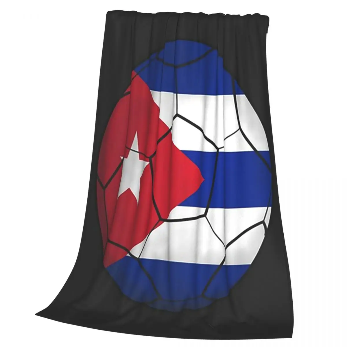 Cuba Cuban Flag Football Blanket Soft Warm Flannel Throw Blanket Bedspread for Bed Living room Picnic Travel Home Couch
