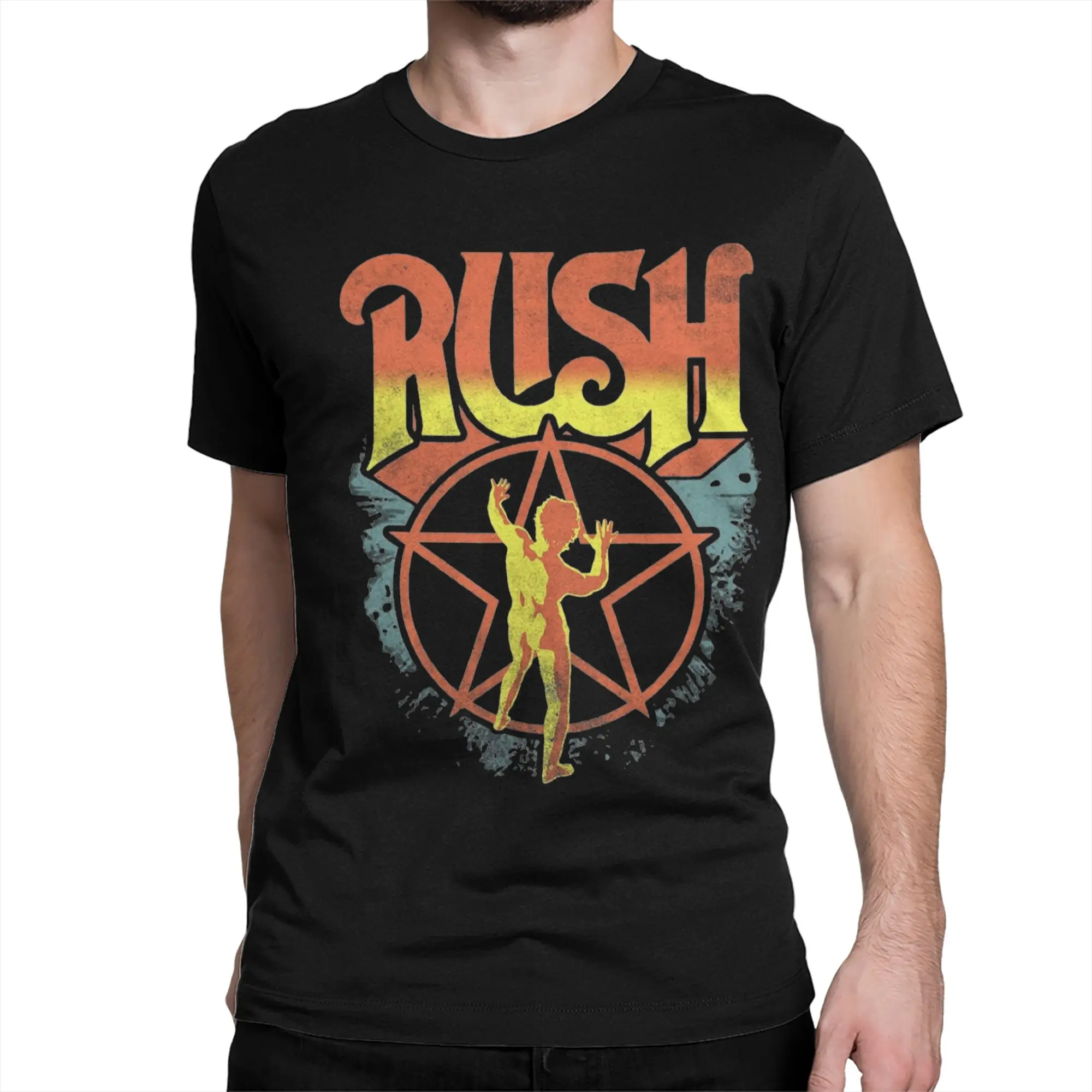 Rock Music  Rush Band T-Shirt for Men Women  Novelty Cotton Tees Crew Neck Short Sleeve T Shirt Gift Idea Tops