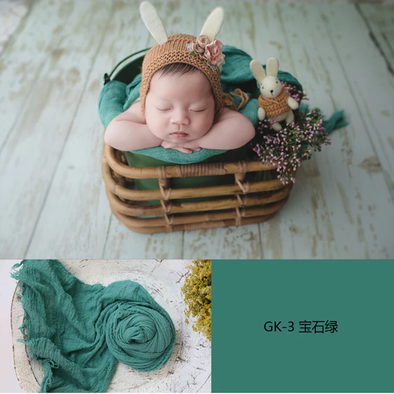 Newborn Seersucker Wrap Cotton Gauze Baby Swaddle Blanket Stretch Soft Wraps Baby Photography Props Studio Photo Accessories