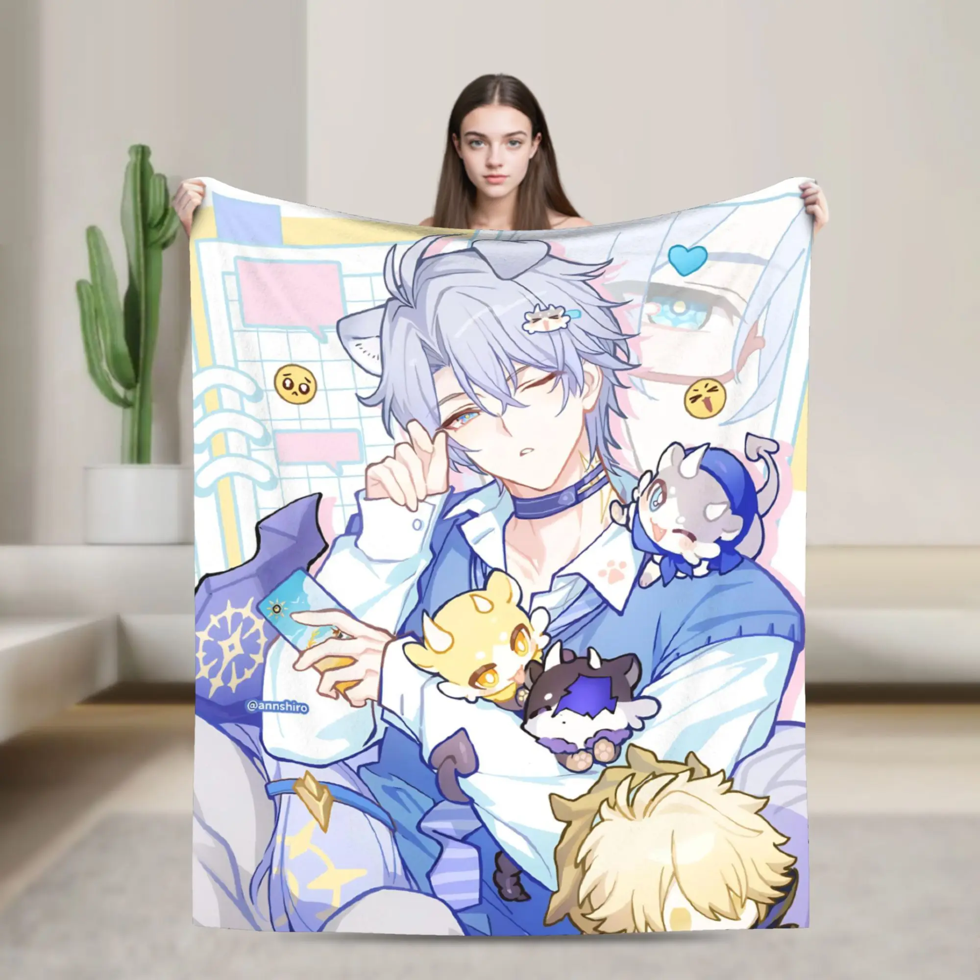 Honkai Star Rail Throw Blanket for Couch  Soft Fuzzy Plush Blanket 50x60 Inch Multiple Sizes Bedspreads for All Seasons