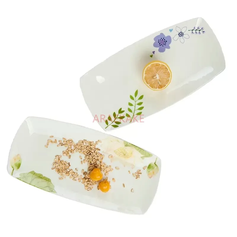 

Bone porcelain rectangular plate, Korean small fish plate, sushi plate, ceramic vegetable plate