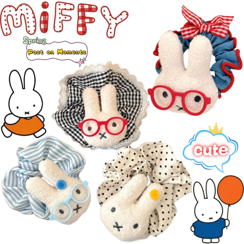 

Miffy Hair Loop Creative High-value Cartoon Doll Cute Sweet Girl Heart All-match Tail Bowel Loop Head Rope Girl Birthday Gift