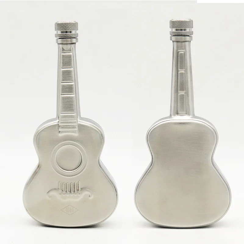 1Pc Guitar-Shape Hip Flask 4Oz Bottle Pocket Flask Steel Party Drinkware for Outdoor Gift For Music Lover
