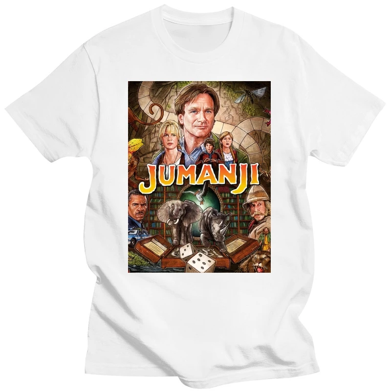 Jumanji Movie Mens Tee Shirt Men Streetwear 2019 Tshirt Gym King T Shirts 100% Cotton T-Shirt Plus Size Men