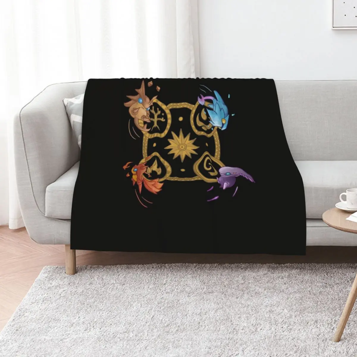 Elemental Stars are here Throw Blanket halloween Furry Retros sofa bed Designers manga Blankets