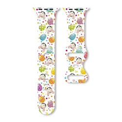St. Patrick's Day Strap for Apple Watch Band 45mm 40mm 44mm Easter Day Printed Silicone bracelet iWatch series 9 8 7 se ultra 2