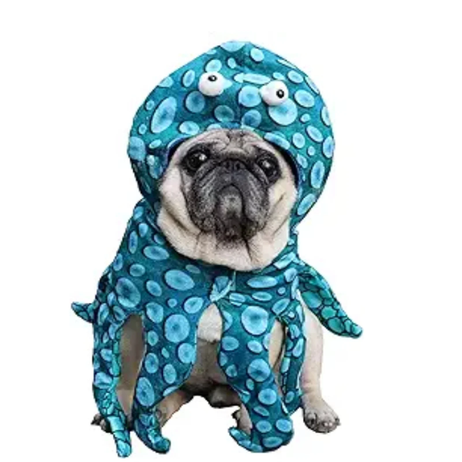 Funny Octopus Costume For Cats And Dogs Halloween Pet Hat Puppy Cap Clothes For French Bulldog Chihuahua Winter Apparel