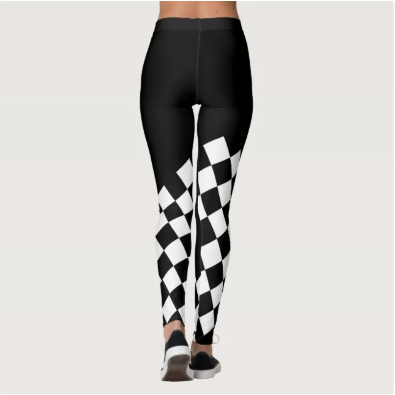 Art geometric print slim-fit stretch slimming all-in-one elastic waist casual leggings for women