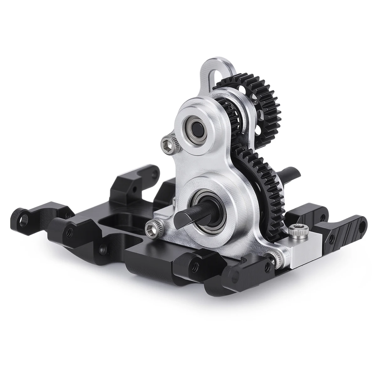 Ultralight Aluminum Micro Transmission with Delrin Skid for 1/24 RC Crawler SCX24 AX24 Compact COMP Chassis Rigs