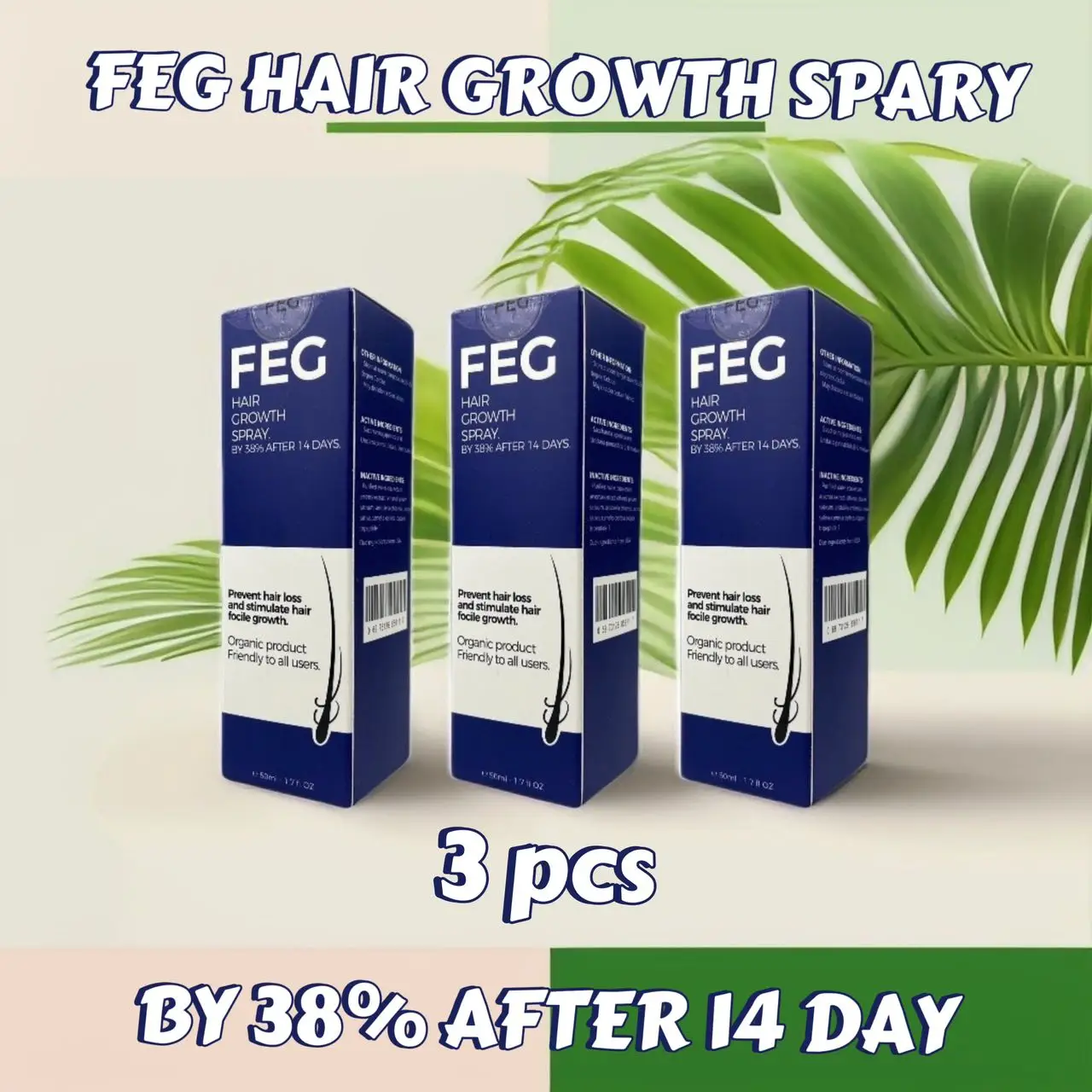 FEG Hair Sary - 50mL A magical choice for nourishing hair, a bottle of easy-to-carry spray to nourish hair nutrient solution