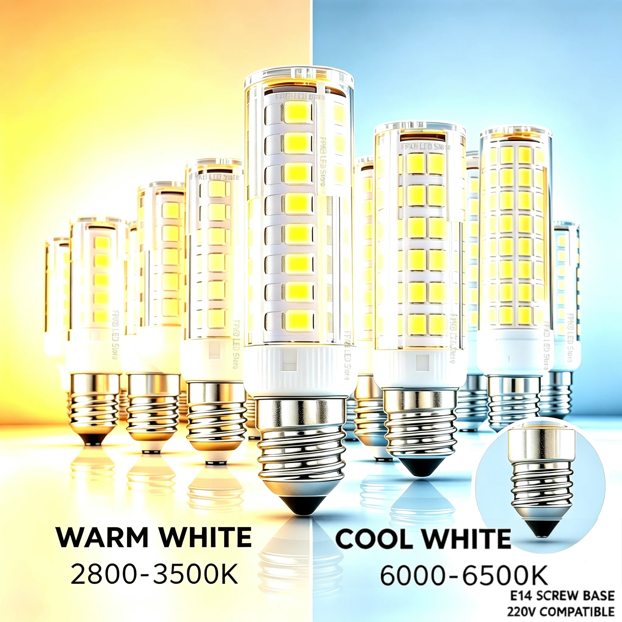 18W 15W 12W 9W 7W  E14 LED Bulb Lamp 220V-240V Mini Corn Bulb Light 2835SMD 360 Beam Angle Replace Halogen Chandelier Lights