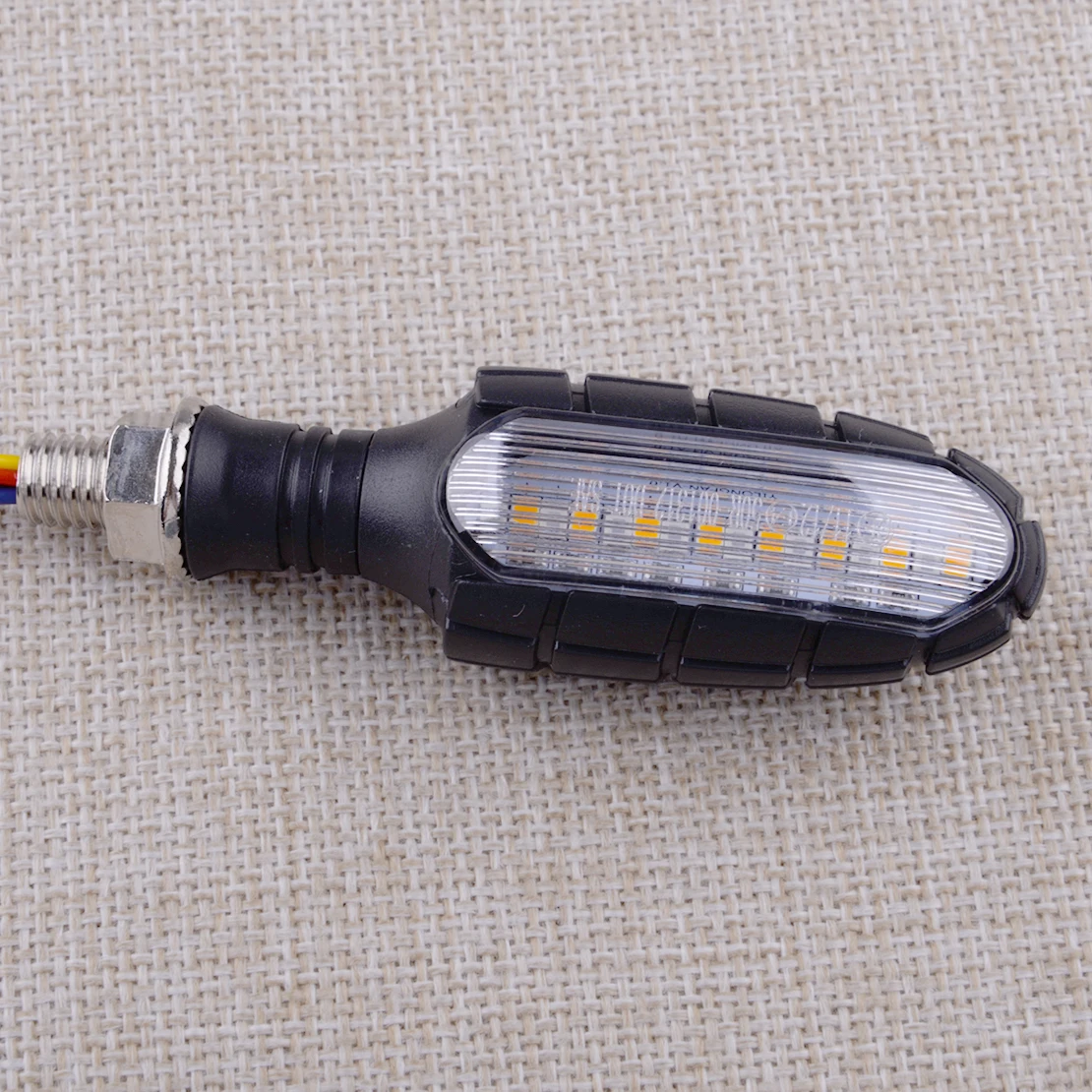 Motorcycle 3000K 16LED Indicator Red & Yellow Dynamic Rear Tail Brake Lamp Turn Signal DRL Daytime Running Light DC 12V