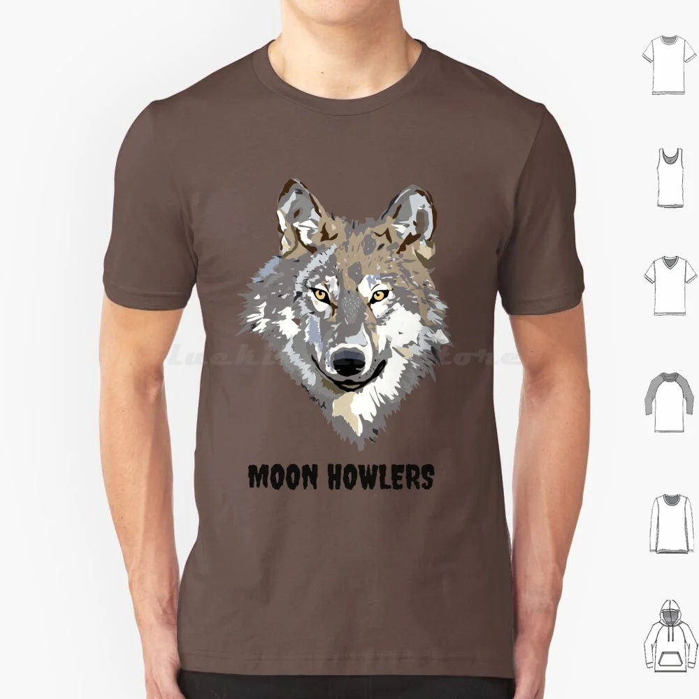 Moon Howlers T Shirt 6xl Cotton Cool Tee Howlers Night Wolves Animals Stars Space Dark Golden Son Dog Werewolf Midnight Rocks