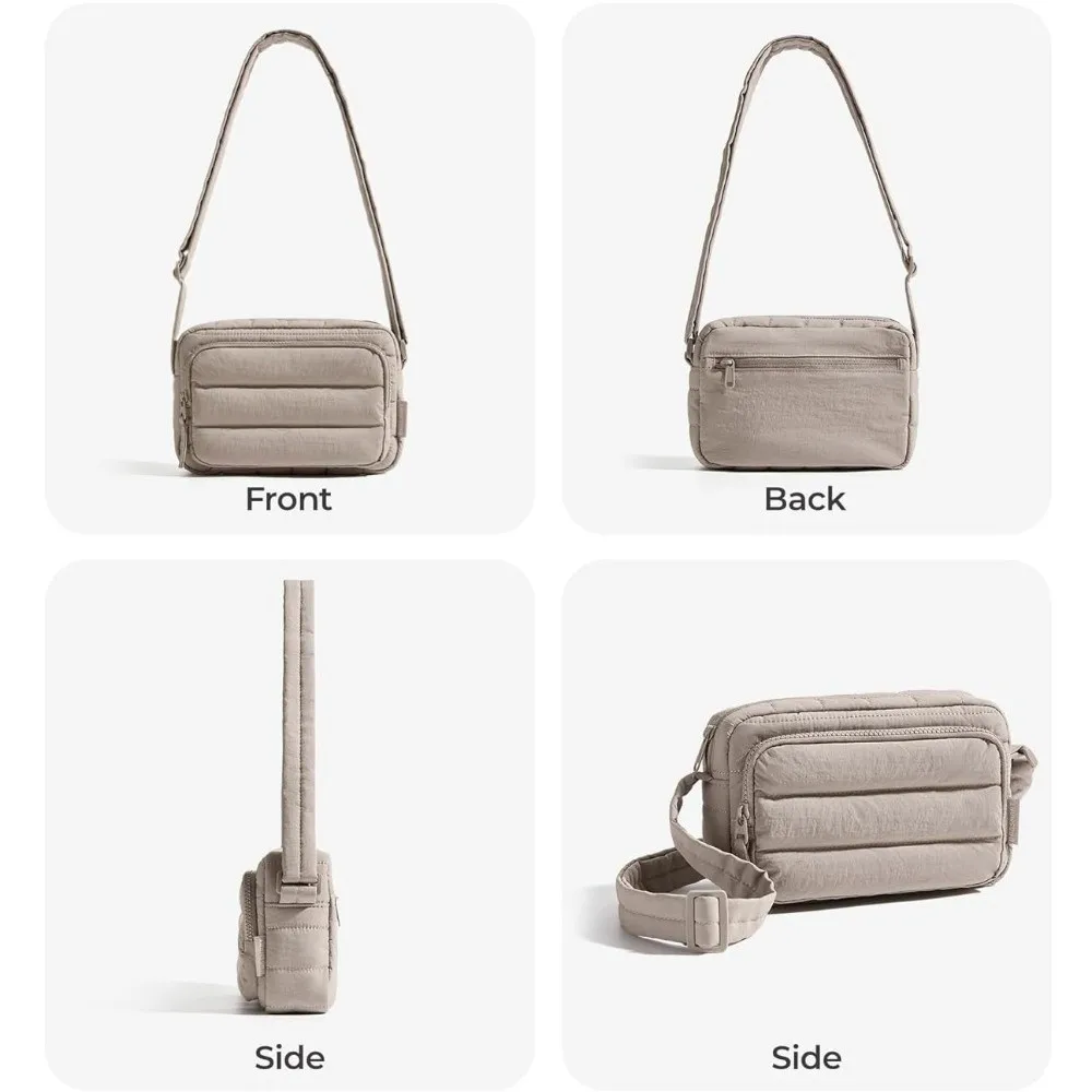

Fashion Fluffy Down Handbag Soft Solid Color Nylon Crossbody Bag Large Capacity Lightweight Puffy Shoulder Bag