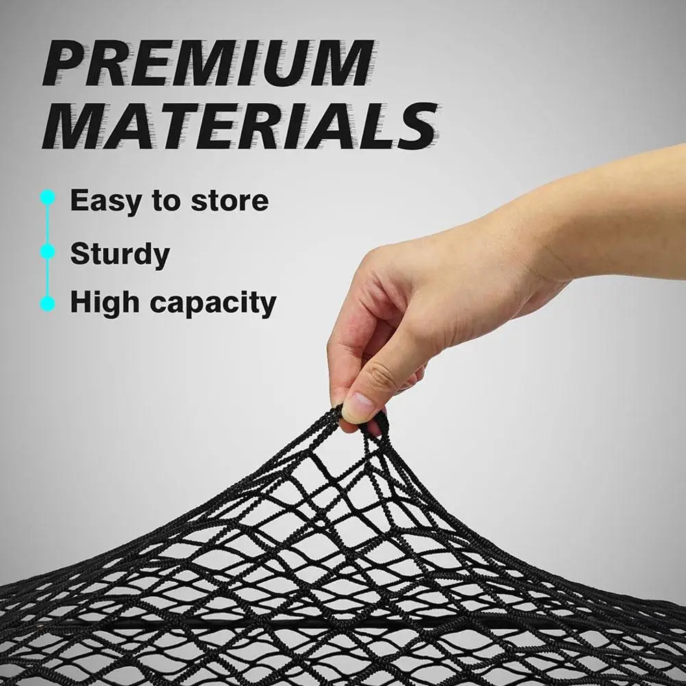 For Tesla Cybertruck 2024 Trunk Luggage Net Mesh Storage Net Hammock Style 3/4 Grid Set Pickup Truck Elastic Cargo Net