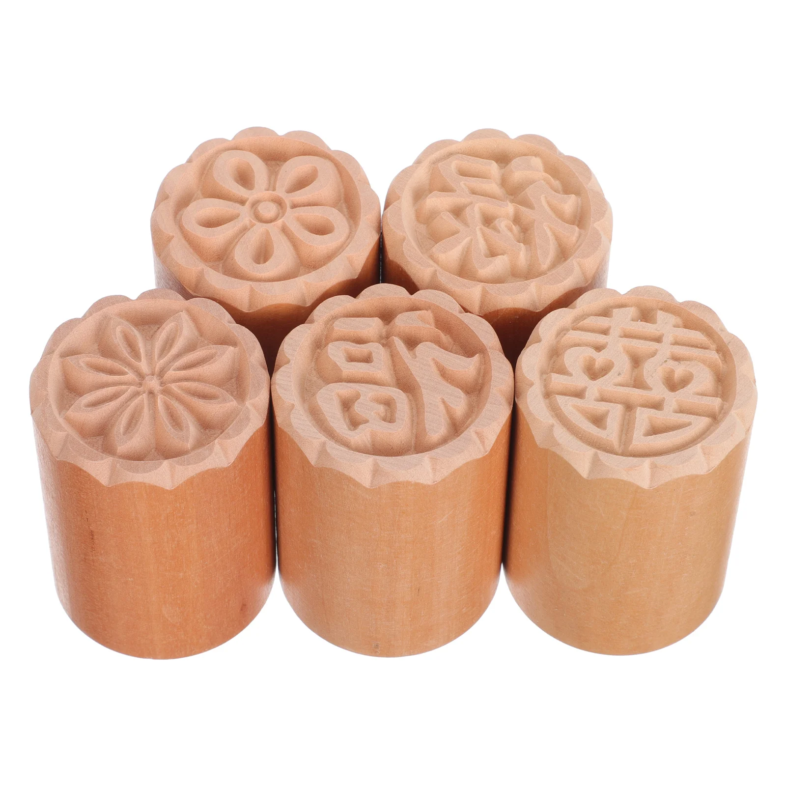 

5 Pcs Japanese Sushi Stamp Biscuit Embossed Moon Cake Mold Mini Pastry Printing Molds Dessert Stamps