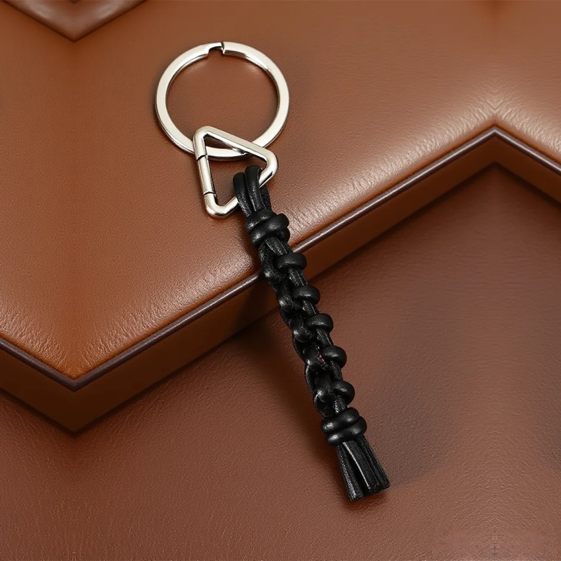 Luxury Genuine Leather Sheepskin Woven Charm For Women's Bag Fashion High-end Keychain Car Keychain Bag Pendant Accessories