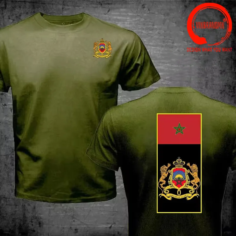 Classic Design Coat of Arms of Morocco T Shirt Men Fashion Trendy Casual Clothing Stylish Tops Tee Shirt Leisure Tshirt